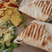 Veggie ball tortilla at Vegan Beat in Athens