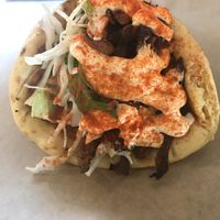 Mushroom gyros  at Vegan Beat in Athens