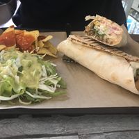 Veggie ball wrap (tortilla) at Vegan Beat in Athens