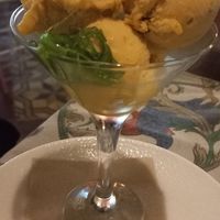 Mango sorbet with seaweed! at El Escondite de Conil - Maybe closed in Conil De La Frontera