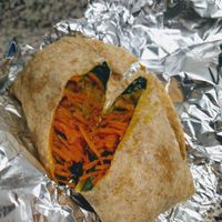 Coconut curry wrap at Vegan Delights by Lisa-Ann in Whitby