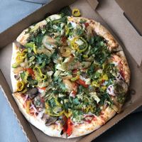 Veg pizza 2 go at Pie Five Pizza in Branson