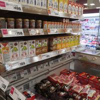 Range of litre soya milk! Tea, coffee, fruit mix and banana at Life Shimodera in Osaka