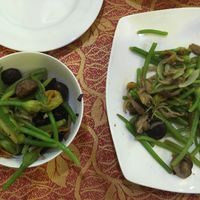 mushrooms & pumpkin leaves at Huong Viet - Nguyen Trai in Ho Chi Minh City