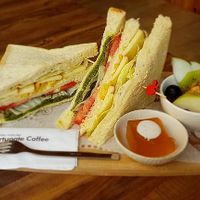 Green Peanut Potato Sandwich at LN Fortunate Coffee 幸福咖啡 in Taoyuan