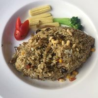 Rice with pine nuts and mushroom  at LN Fortunate Coffee 幸福咖啡 in Taoyuan