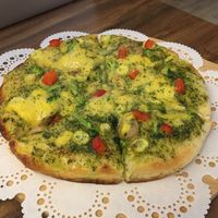 Vegan pizza at LN Fortunate Coffee 幸福咖啡 in Taoyuan