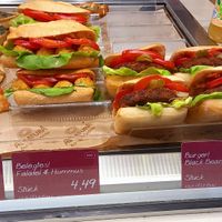 vegan sandwiches at their bakery at Alnatura in Leipzig