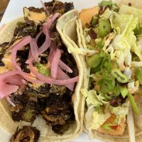 Sprouts Taco and Tofu Taco with Hoisin and Sweet Thai Chili… yum!!  at Osprey Tacos in St Augustine