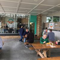 Outdoor seating at Osprey Tacos in St Augustine