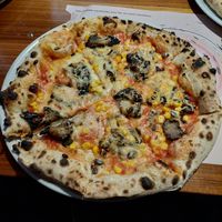 Very delicious vegan pizza at Pizzeria Verace - Streliska in Ljubljana
