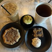 galette, PB brownie, apple cinnamon cupcake and shortbread cookie   at Dark Hall Coffee in Phoenix