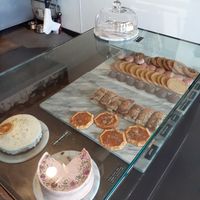 Dessert case at Dark Hall Coffee in Phoenix