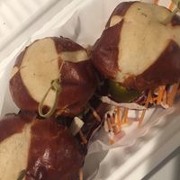 Crab sliders at Greedi Vegan - Bergen St in Brooklyn