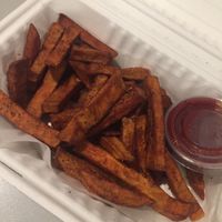 Sweet potato fries  at Greedi Vegan - Bergen St in Brooklyn