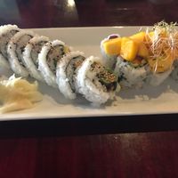 Vege roll and mango roll (GF) at Sushi Loku in Vancouver