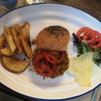 Hamburguesa vegana at Barlovento in A Coruna