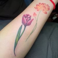 My beautiful tulip at Vagabond Ink Tattoo in Central Singapore