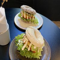 BLT bagel with delicious tempeh  at Olivia's Maastricht in Maastricht