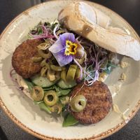 Bagel met falafel   at Olivia's Maastricht in Maastricht