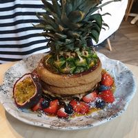 Vegan pineapple pancakes at Olivia's Maastricht in Maastricht