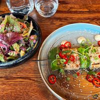 Marinated Tofu with Salad at Zivago in Oulu