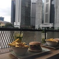 Vegan burgers  at Gretl - Raffles Place in Central Singapore