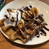Waffle with banana and choco   at SpringInsFeld in Munich