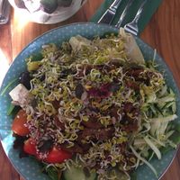 Delicious gyros salad! at SpringInsFeld in Munich