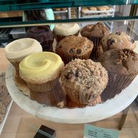 Assorted muffins at Pattycake Bakery in Columbus