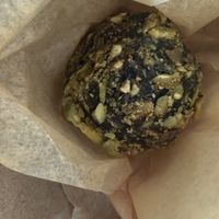 Pistachio chocolate date ball  at Pattycake Bakery in Columbus