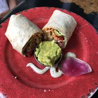 Buffalo Cauliflower Wrap at Moku Roots in Kula