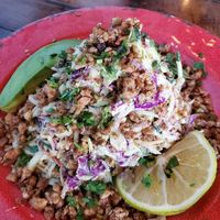 Raw Pad Thai - insane flavor!!!!! at Moku Roots in Kula