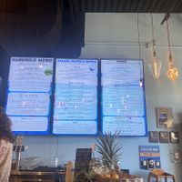 The menu   at Moku Roots in Kula