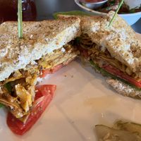 BLAT sandwich with coconut bacon  at Moku Roots in Kula