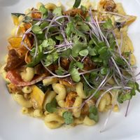 Buffalo mac and cheese  at Moku Roots in Kula