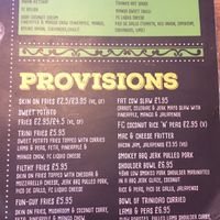 Menu - sides. May 2019 at Fat Cow in Torquay
