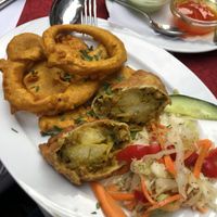 fried vegetables at Sangam in Augsburg