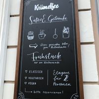 Breakfast only on weekends - Don‘t forget to reserve a table. at Krümelfee in Potsdam