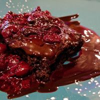 Cherry & chocolate cake at Number Forty Four in Kirkby Lonsdale