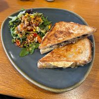 Garlic mushroom & cheese on sourdough toastie  at Number Forty Four in Kirkby Lonsdale