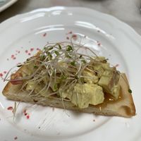 Vegan tofu savory treat  at Neverland Tea Salon in Vancouver