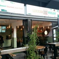 Outside at Prashad Cafe in Cape Town