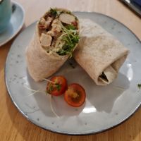 Chicken ceasar salad wrap at The Garden Cafe and Takeaway in Kendal