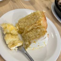 Lemon cake at The Garden Cafe and Takeaway in Kendal