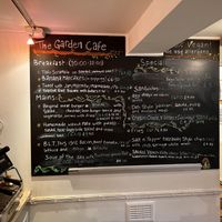 The menu  at The Garden Cafe and Takeaway in Kendal