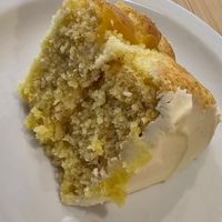 Lemon cake at The Garden Cafe and Takeaway in Kendal