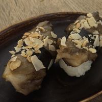 Oyster mushroom Nigiri at Ka Vegan Udon & Sushi in Krakow