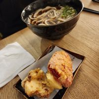 Tempura udon at Ka Vegan Udon & Sushi in Krakow