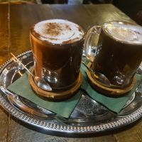 Hot kakao with coconut milk at Nirvana in Riga